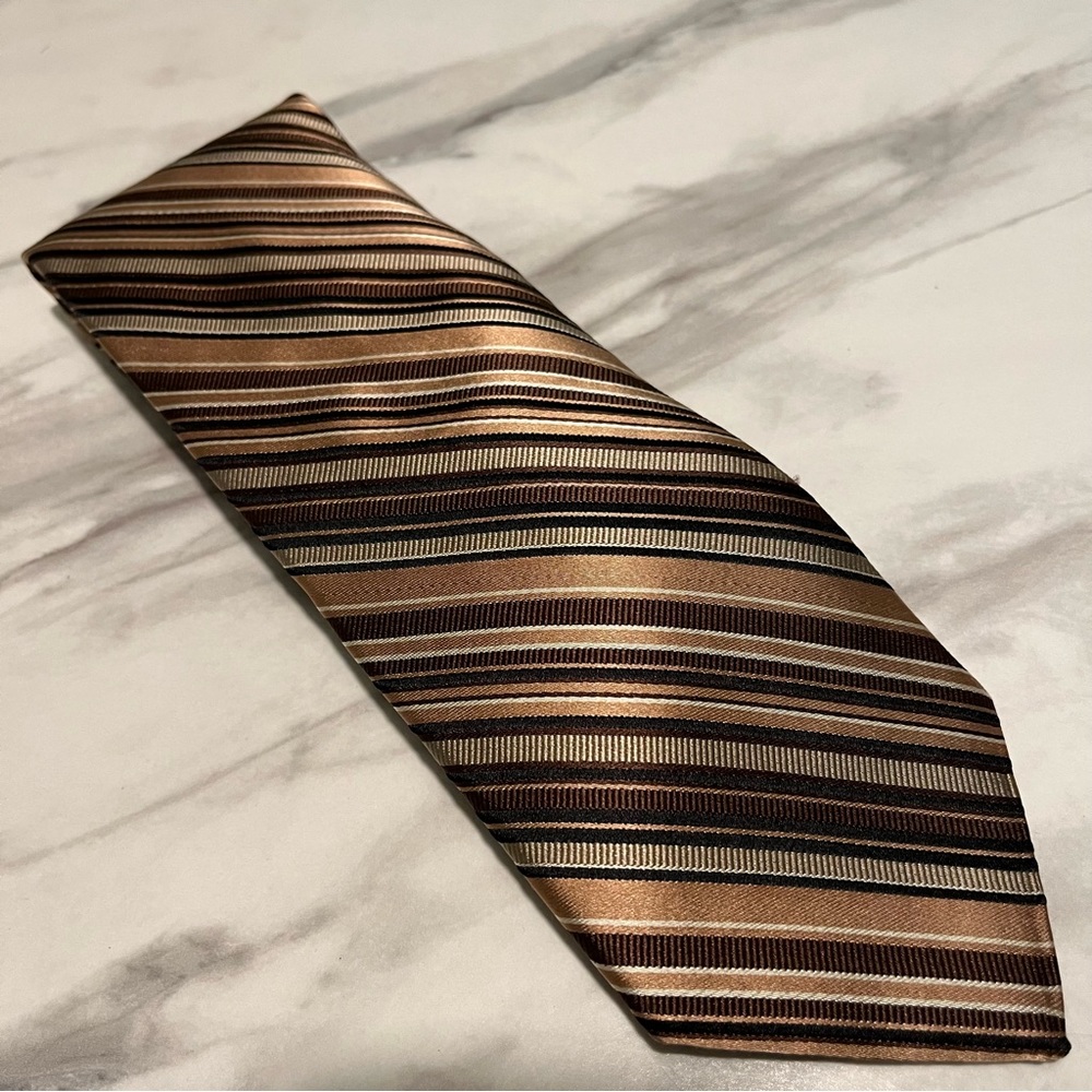 JOE Joseph Abboud 100% Silk Striped Woven Tie